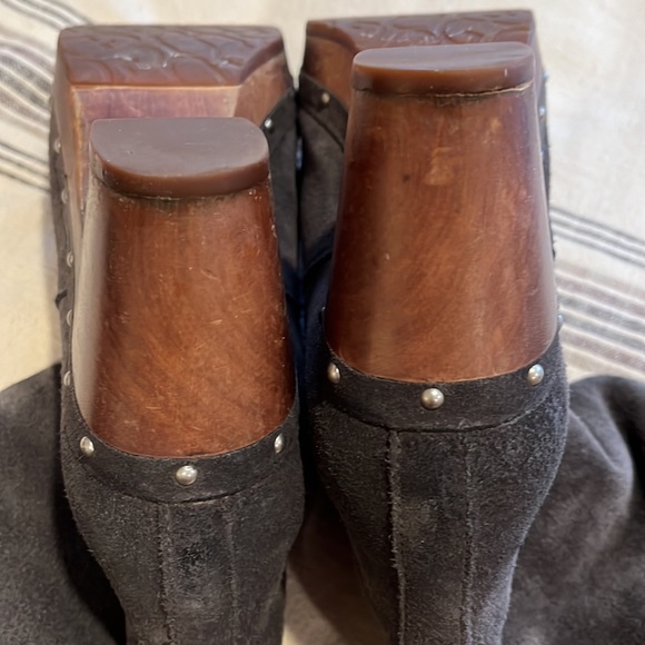 UGG Gray Sherpa Lined Lynne’s Clog Boot - Size 7 - Picture 5 of 10